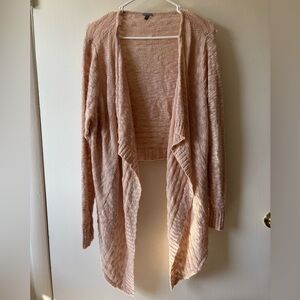 Charlotte Russe Blush Pink Open-Front Draped Cardigan